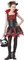 Skelanimals Girl's Red and Black Diego The Bat Halloween Costume - Medium